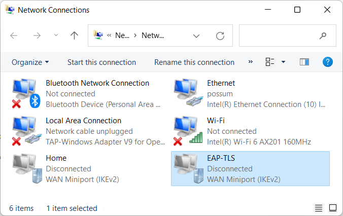 EAP-TLS Network Adapter