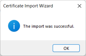 Import Successful